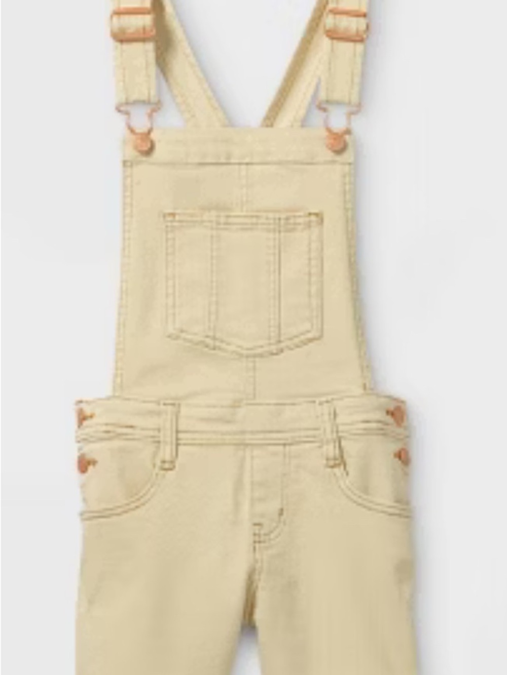 Cat & Jack Kids Cream Overalls with Adjustable Straps NWT